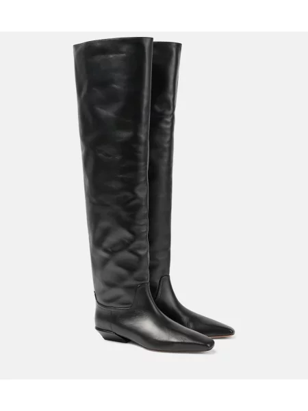 Кожени ботуши Paris Texas черно