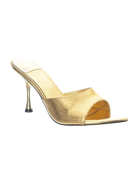 Klapki mules Jeffrey Campbell skórzane żółte