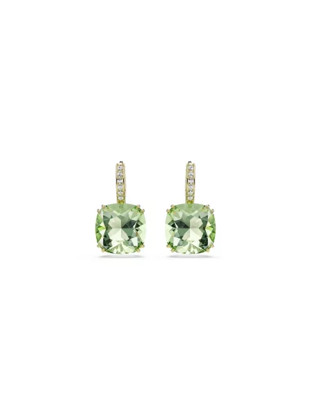 Swarovski kolczyki pozłacane z kryształem Swarovski MILLENIA zielone