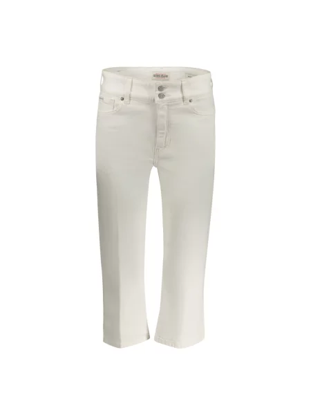Spodnie capri Guess z wysoką talią białe