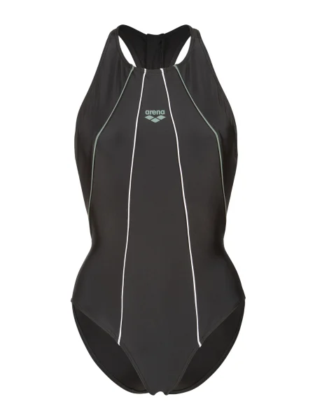 ARENA Costum de baie întreg Y BACK negru alb