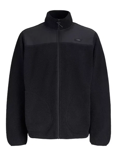 Bluza rozpinana z polaru baranka JJ REBEL czarna