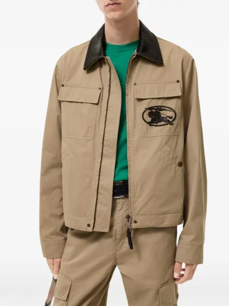 Gulerat geanta de piele Burberry
