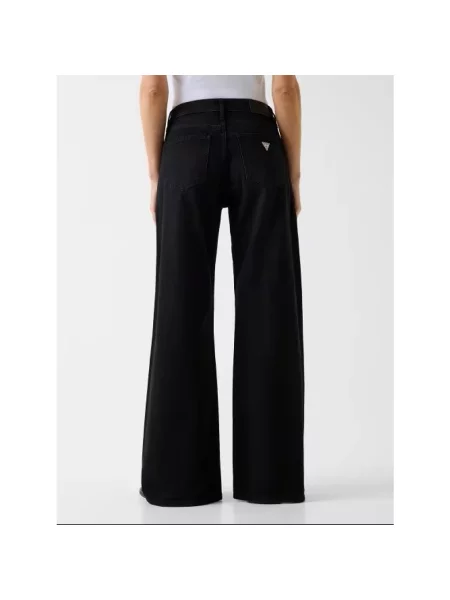 Szerokie jeansy Guess czarne