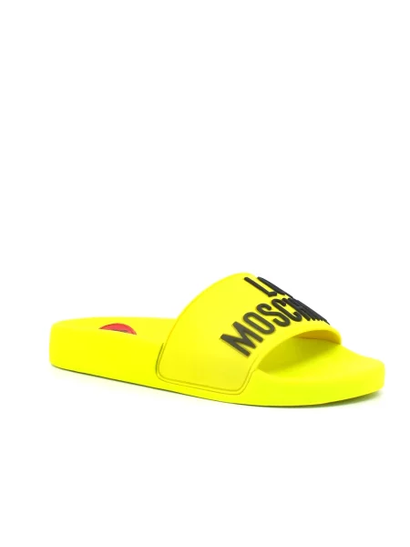 Klapki Love Moschino żółte