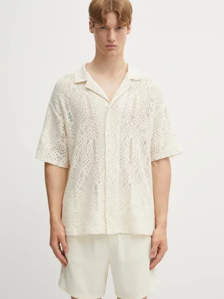 Košulja Represent All Over Crochet Shirt relaxed bež