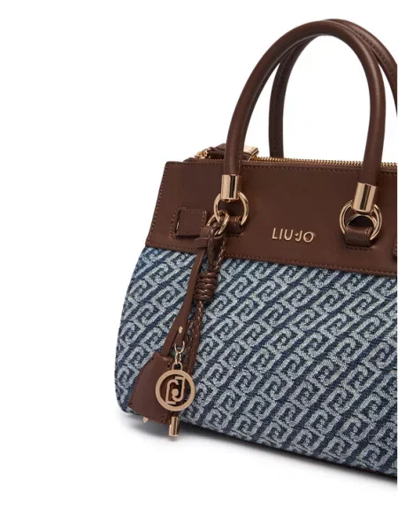 Liu Jo crossbody torbica z bombažem modra