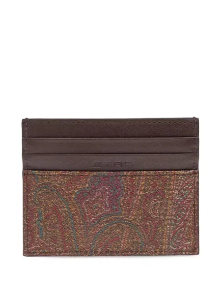 Portofel Etro cu model paisley maro