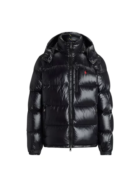 Haftowana kurtka puchowa Polo Ralph Lauren czarna
