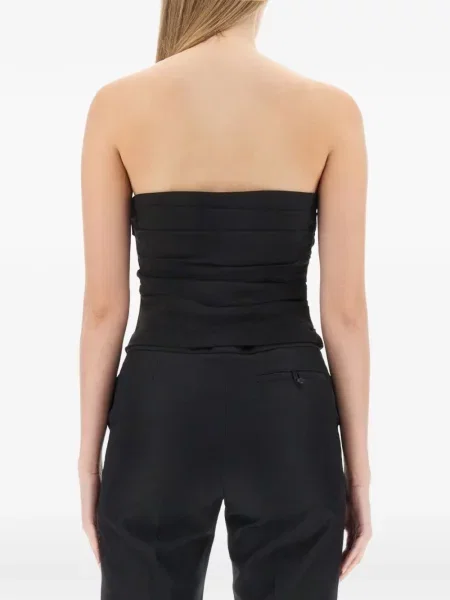 Top Moschino Jeans drapowany czarny