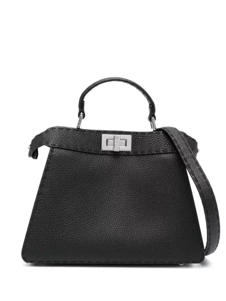 Geantă shopper Fendi din piele negru