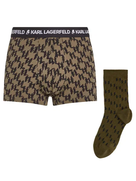 Karl Lagerfeld boxeri și șosete verde