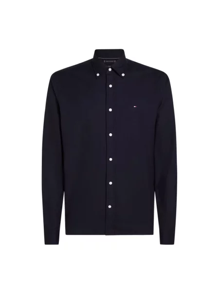 Koszula casualowa z listwą guzikową Tommy Hilfiger niebieska