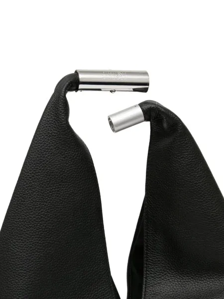 Кожена кожена чанта Mm6 Maison Margiela черно