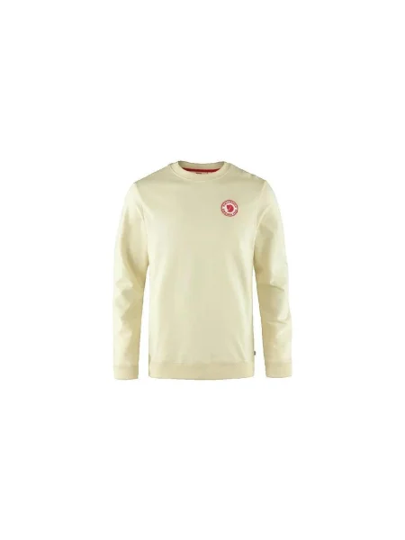 Pulover Fjallraven de flanelă alb