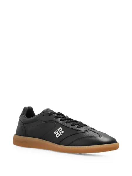 Sneakerși Dsquared2 din piele cu autograf negru