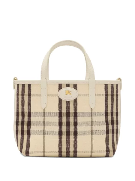 Iš natūralios odos pledinė odinė rankinė Burberry grįžtamasis