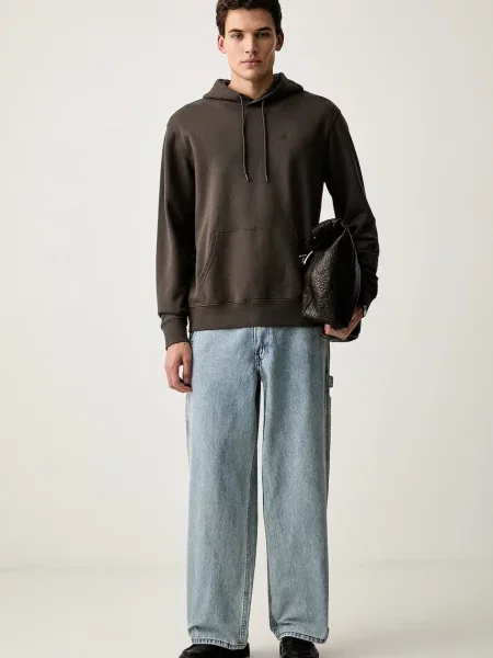 Levi's pulover s kapuco bombažen THE ORIGINAL HM rjava