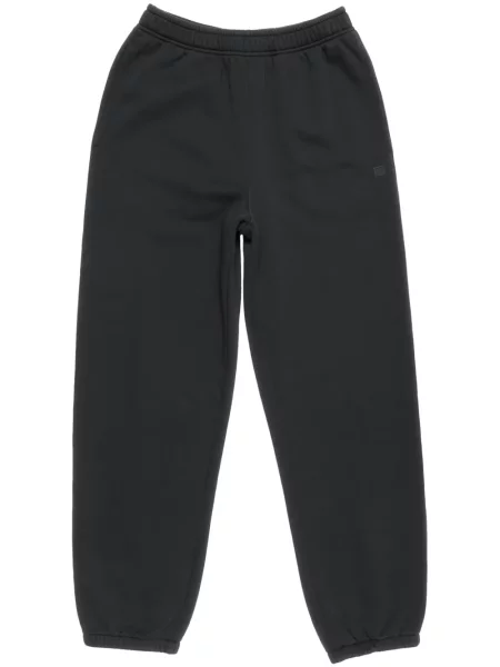 Haftowane joggery Acne Studios czarne