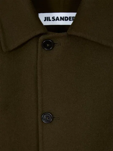Gulerat palton Jil Sander verde