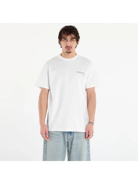 Тениска Carhartt WIP S/S Garble T-Shirt UNISEX White XL бяло