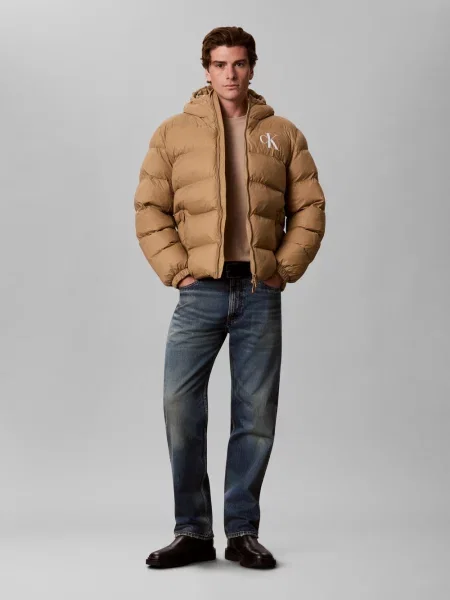 Calvin Klein Jeans kurtka pikowana Mężczyźni Sztuczne włókno S brązowy