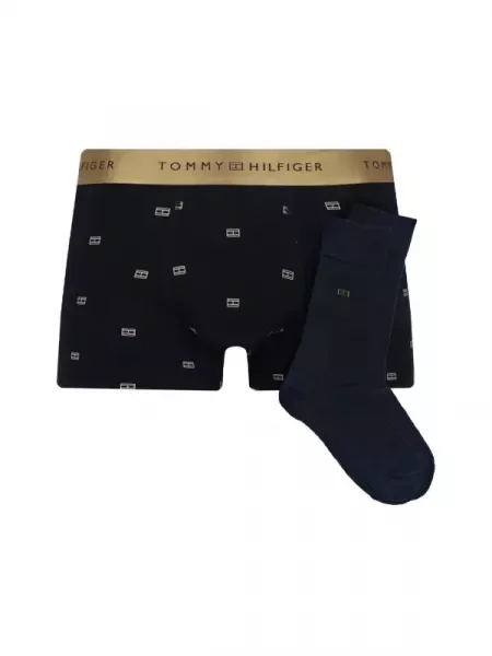 Tommy Hilfiger Boxer alsó + zokni kék