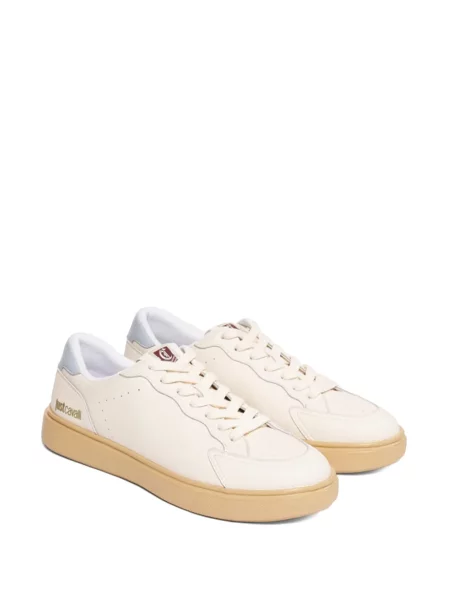 Sneakerși Just Cavalli cu imagine alb