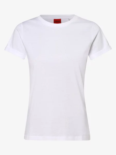 HUGO T-shirt Kobiety jednolity XL biały