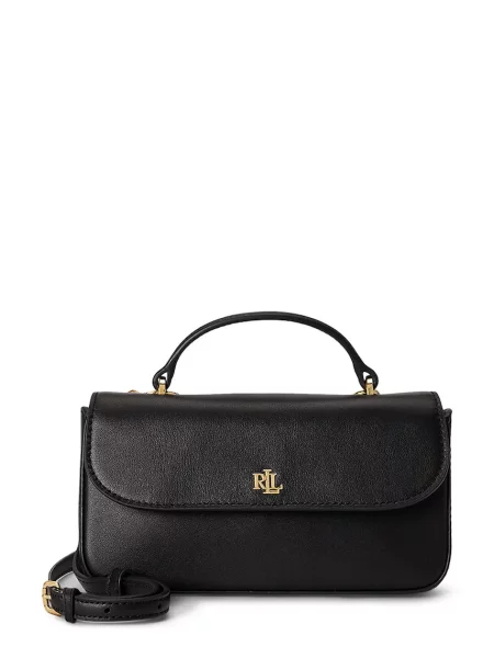 LAUREN RALPH LAUREN Ročna torba Temno rjava črna
