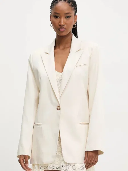 Answear Lab sacou un singur rand de neted bej