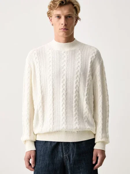 Pulover Armani Exchange de lână bej