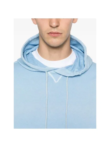 Bluza z kapturem Filippo De Laurentiis z kapturem niebieska