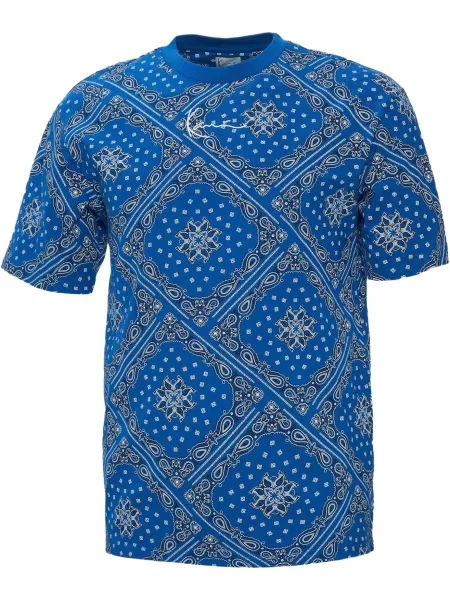 Karl Kani Tricou albastru / bleumarin alb