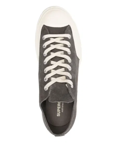 Sneakers Superga σουέντ γκρι