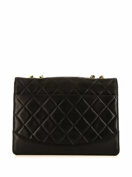 Prošívaná diamant kabelka Chanel Pre-owned černá