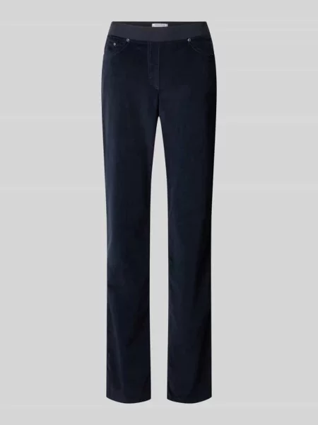 Dżinsy o kroju slim fit z mieszanki bawełny i model Pamina' Raphaela By Brax granatowe