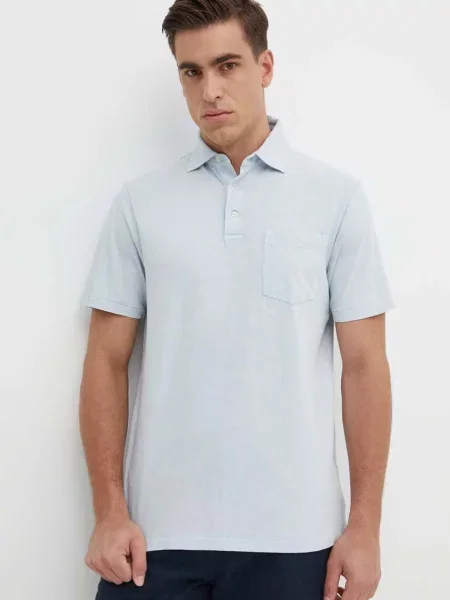 Polo Ralph Lauren polo z domieszką lnu niebieska