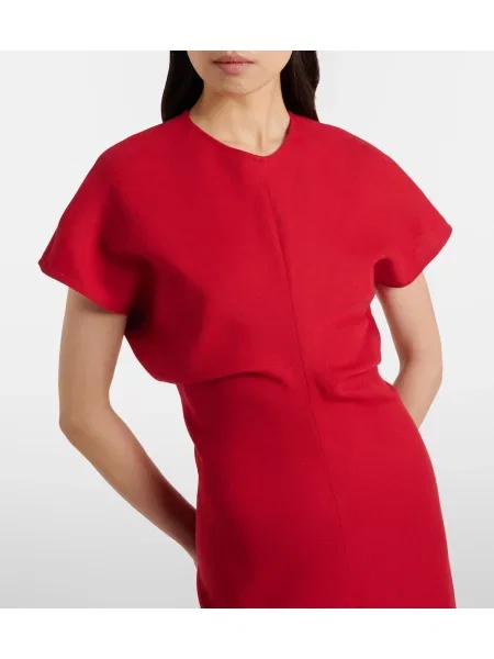 Rochie maxi Toteme de lână de costum roșu