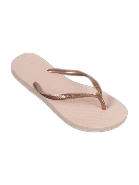 Lniane klapki Havaianas różowe