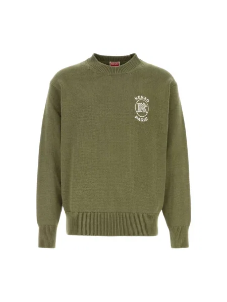 Haftowany sweter Kenzo zielony