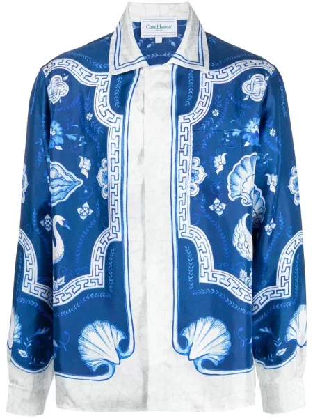 Cămașă Casablanca cu broderie de mătase