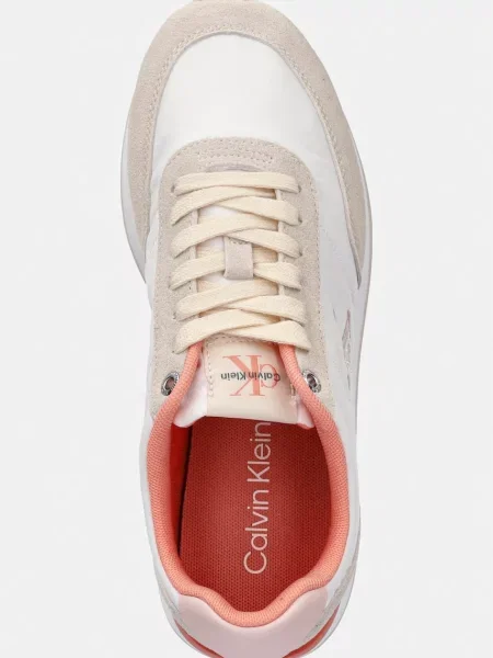 Calvin Klein RETRO RUNNER LACE UP MG sportcipő női fehér