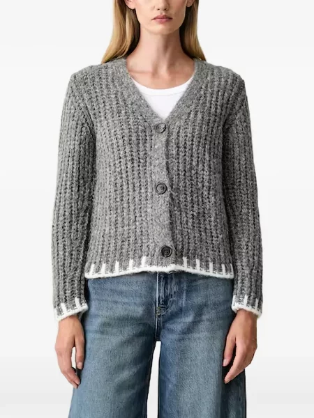 Cardigan Joop! tricotate cu decolteu în V chunky gri