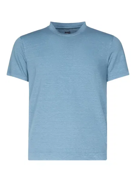 Tricou Fedeli de in melange scurt albastru