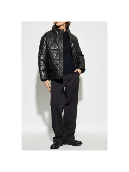 AllSaints sweter z dodatkiem moheru COBY czarny niebieski
