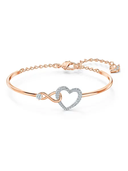 Swarovski Karkötő Infinity arany / ezüst rózsaszín