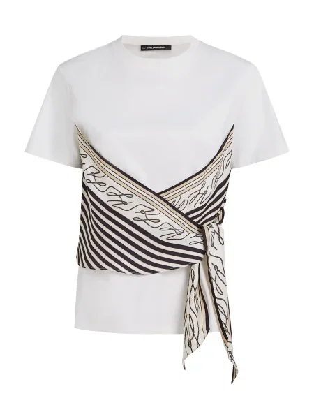 Karl Lagerfeld Tricou / deschis / negru / alb bej