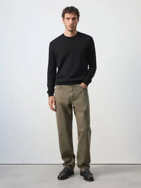 Dżinsy Bob regular fit khaki Mężczyzna 44 MANGO MAN
