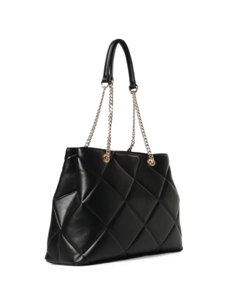 Matlasat geantă shopper Twinset din piele negru